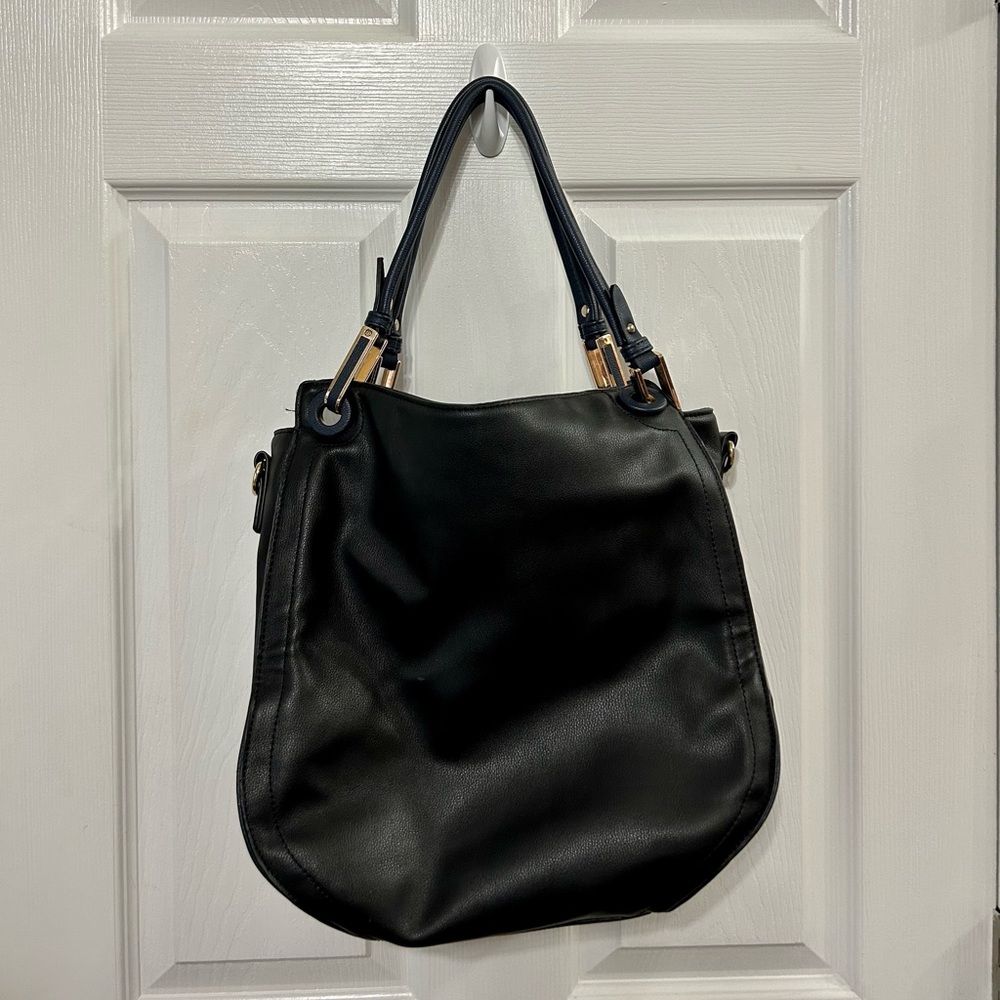 Black and Navy tote with gold details